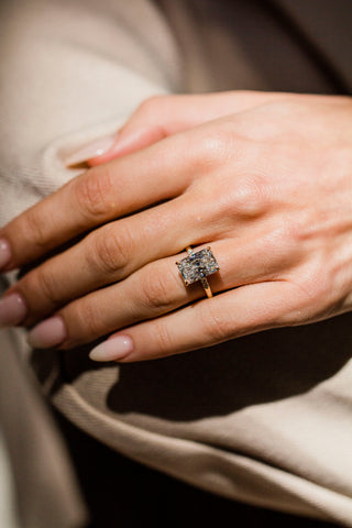 Round Swirl Semi Pave Engagement Ring – 1 CT Moissanite Diamond