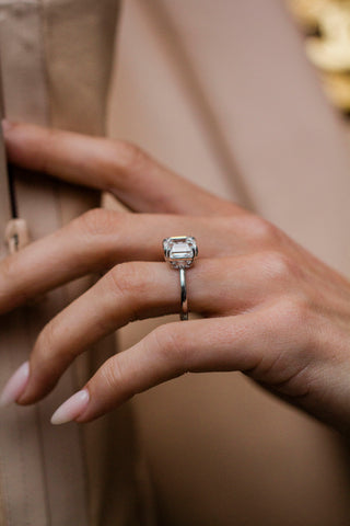 Round Swirl Semi Pave Engagement Ring – 1 CT Moissanite Diamond