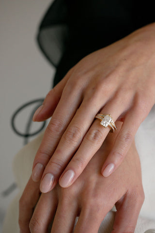 2 CT Round Three Stones Lab Grown Diamond Engagement Ring