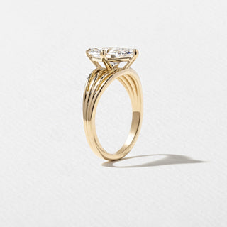 Emerald Pave Engagement Ring – 1 CT Lab Grown Diamond