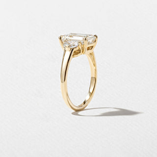 Emerald Pave Engagement Ring – 1 CT Lab Grown Diamond