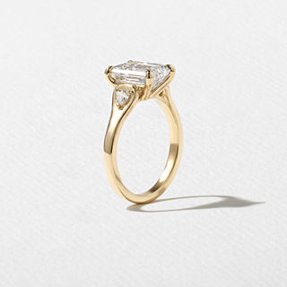 Emerald Pave Engagement Ring – 1 CT Lab Grown Diamond