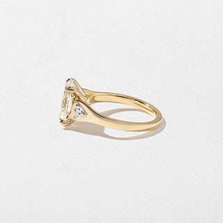Emerald Pave Engagement Ring – 1 CT Lab Grown Diamond