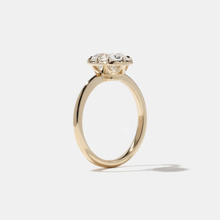 Emerald Pave Engagement Ring – 1 CT Lab Grown Diamond