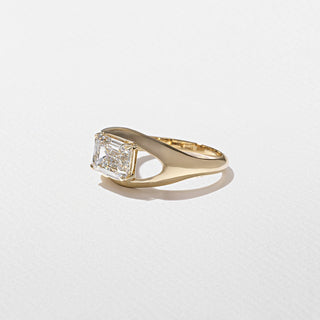 Emerald Pave Engagement Ring – 1 CT Lab Grown Diamond