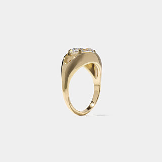 Emerald Pave Engagement Ring – 1 CT Lab Grown Diamond