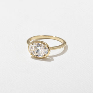Emerald Pave Engagement Ring – 1 CT Lab Grown Diamond