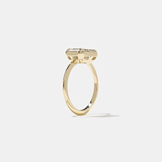 Emerald Pave Engagement Ring – 1 CT Lab Grown Diamond