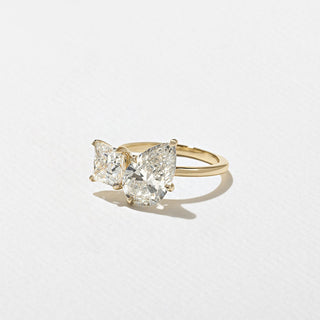 Emerald Pave Engagement Ring – 1 CT Lab Grown Diamond