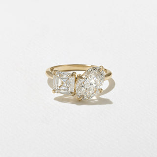 Emerald Pave Engagement Ring – 1 CT Lab Grown Diamond