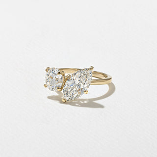 Emerald Pave Engagement Ring – 1 CT Lab Grown Diamond
