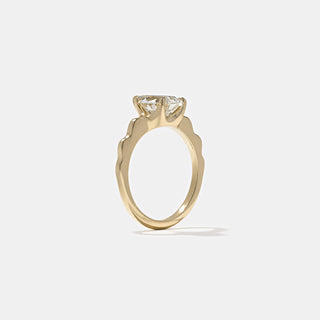 Emerald Pave Engagement Ring – 1 CT Lab Grown Diamond