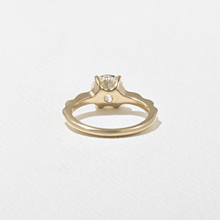 Emerald Pave Engagement Ring – 1 CT Lab Grown Diamond
