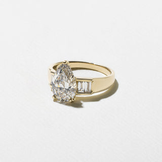 Emerald Pave Engagement Ring – 1 CT Lab Grown Diamond