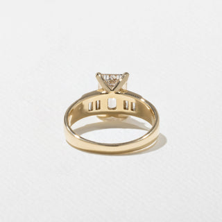 Emerald Pave Engagement Ring – 1 CT Lab Grown Diamond