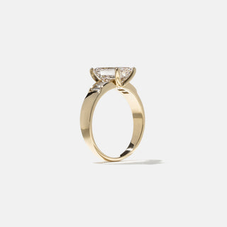 Emerald Pave Engagement Ring – 1 CT Lab Grown Diamond