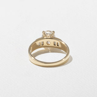 Emerald Pave Engagement Ring – 1 CT Lab Grown Diamond