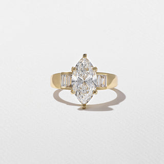 Emerald Pave Engagement Ring – 1 CT Lab Grown Diamond