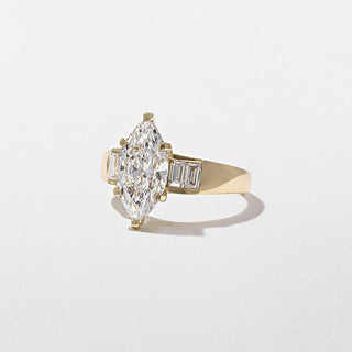 Emerald Pave Engagement Ring – 1 CT Lab Grown Diamond