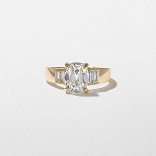 Emerald Pave Engagement Ring – 1 CT Lab Grown Diamond