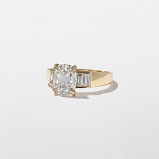 Emerald Pave Engagement Ring – 1 CT Lab Grown Diamond
