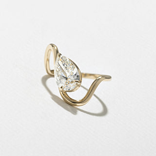 Emerald Pave Engagement Ring – 1 CT Lab Grown Diamond