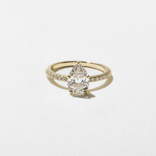 Emerald Pave Engagement Ring – 1 CT Lab Grown Diamond