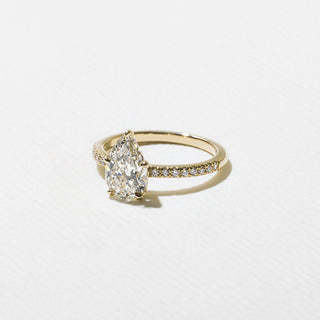 Emerald Pave Engagement Ring – 1 CT Lab Grown Diamond