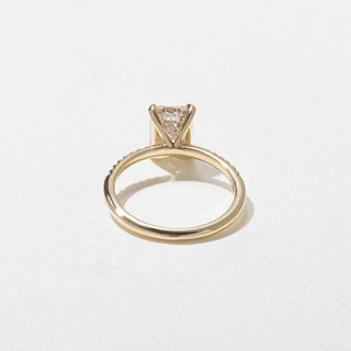 Emerald Pave Engagement Ring – 1 CT Lab Grown Diamond