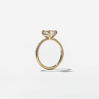 Emerald Pave Engagement Ring – 1 CT Lab Grown Diamond