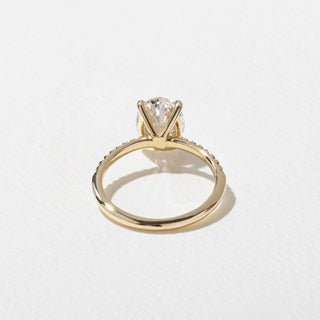 Emerald Pave Engagement Ring – 1 CT Lab Grown Diamond