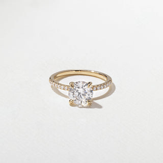 Emerald Pave Engagement Ring – 1 CT Lab Grown Diamond