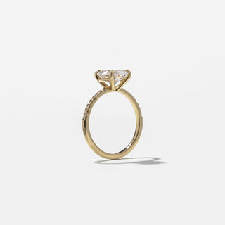 Emerald Pave Engagement Ring – 1 CT Lab Grown Diamond