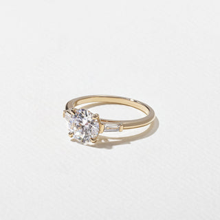Emerald Pave Engagement Ring – 1 CT Lab Grown Diamond