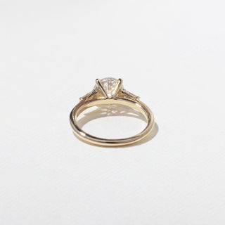 Emerald Pave Engagement Ring – 1 CT Lab Grown Diamond