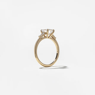 Emerald Pave Engagement Ring – 1 CT Lab Grown Diamond