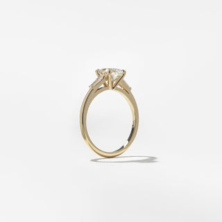 Emerald Pave Engagement Ring – 1 CT Lab Grown Diamond