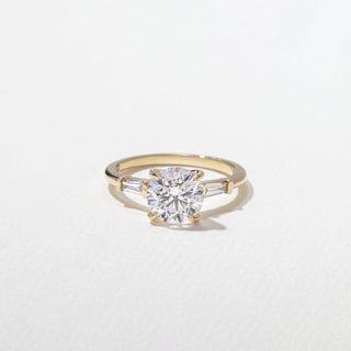 Emerald Pave Engagement Ring – 1 CT Lab Grown Diamond