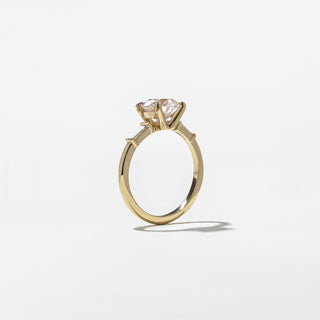 Emerald Pave Engagement Ring – 1 CT Lab Grown Diamond