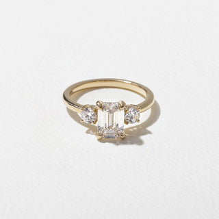 Emerald Pave Engagement Ring – 1 CT Lab Grown Diamond