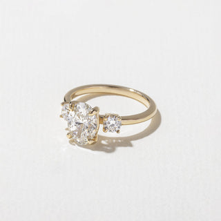Emerald Pave Engagement Ring – 1 CT Lab Grown Diamond