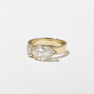 Emerald Pave Engagement Ring – 1 CT Lab Grown Diamond