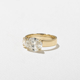 Emerald Pave Engagement Ring – 1 CT Lab Grown Diamond