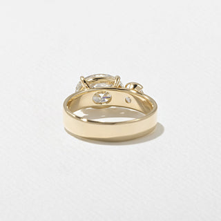 Emerald Pave Engagement Ring – 1 CT Lab Grown Diamond
