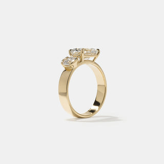 Emerald Pave Engagement Ring – 1 CT Lab Grown Diamond