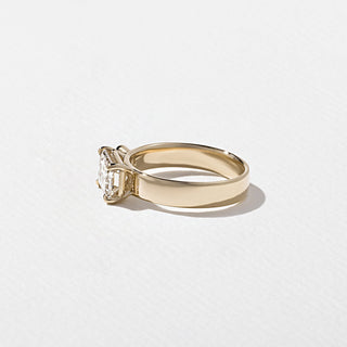 Emerald Pave Engagement Ring – 1 CT Lab Grown Diamond