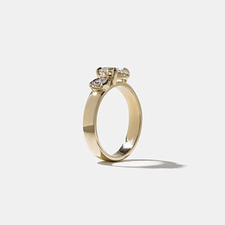 Emerald Pave Engagement Ring – 1 CT Lab Grown Diamond