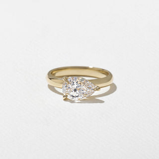 Emerald Pave Engagement Ring – 1 CT Lab Grown Diamond