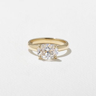 Emerald Pave Engagement Ring – 1 CT Lab Grown Diamond