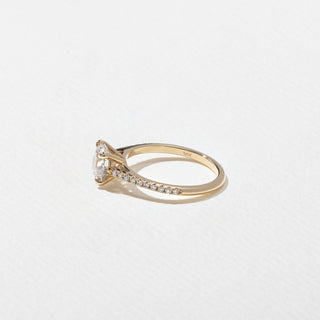 Emerald Pave Engagement Ring – 1 CT Lab Grown Diamond